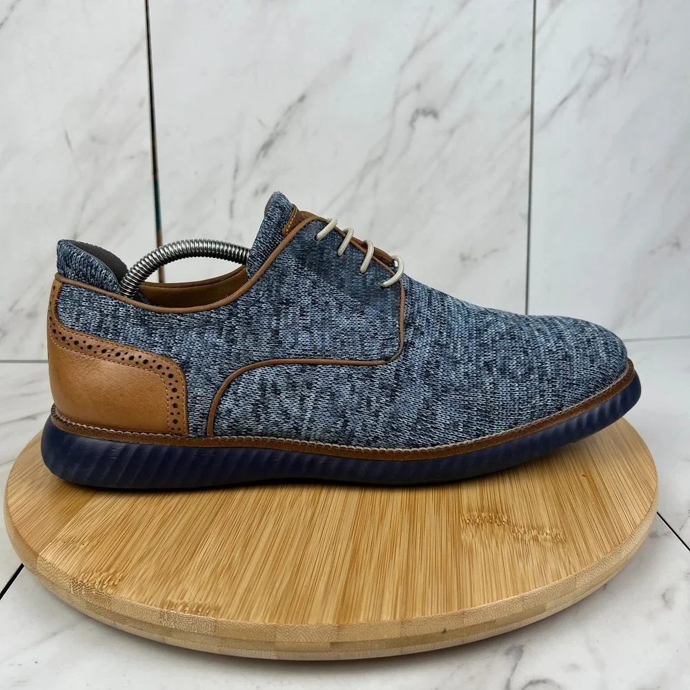 Martin Dingman Countryaire Mens Size 10 M Blue Fly Knit Slip On Shoes 740464